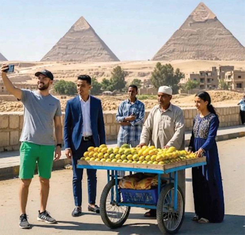 وصل لقلوب 50 مليون متابع..  بلوجر إسباني يغيّر خطته بسبب بائع مانجو بالهرم